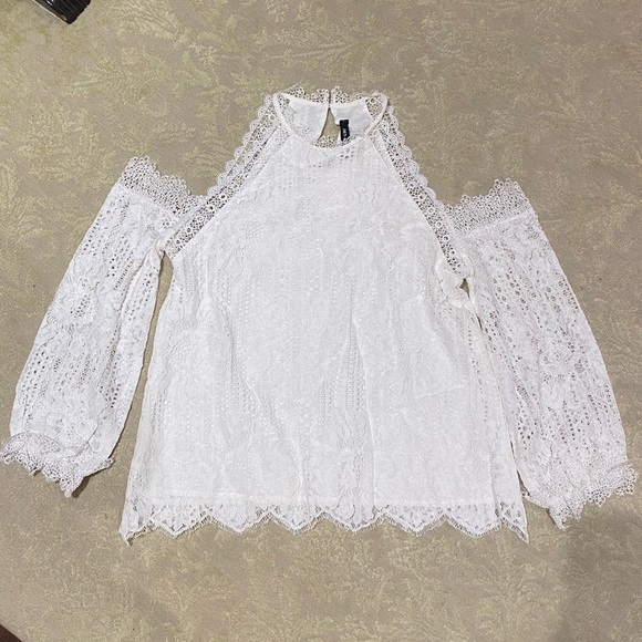 Sugarlips Tops - NEVER WORN Cold Shoulder Lace Top
